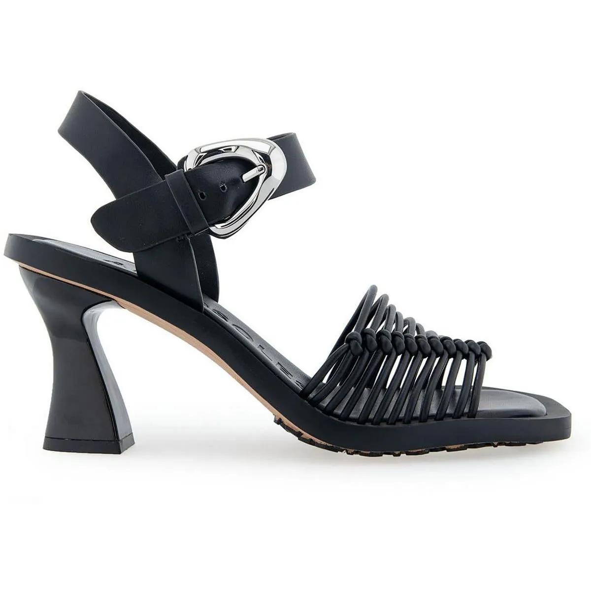 Crew Womens Faux Leather Strappy Kitten Heels
