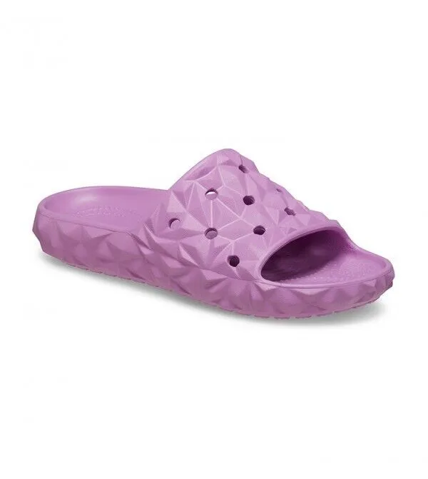 Crocs Classic Geometric II 209608-6WQ Slide Sandals Women's US 10 Purple POW102