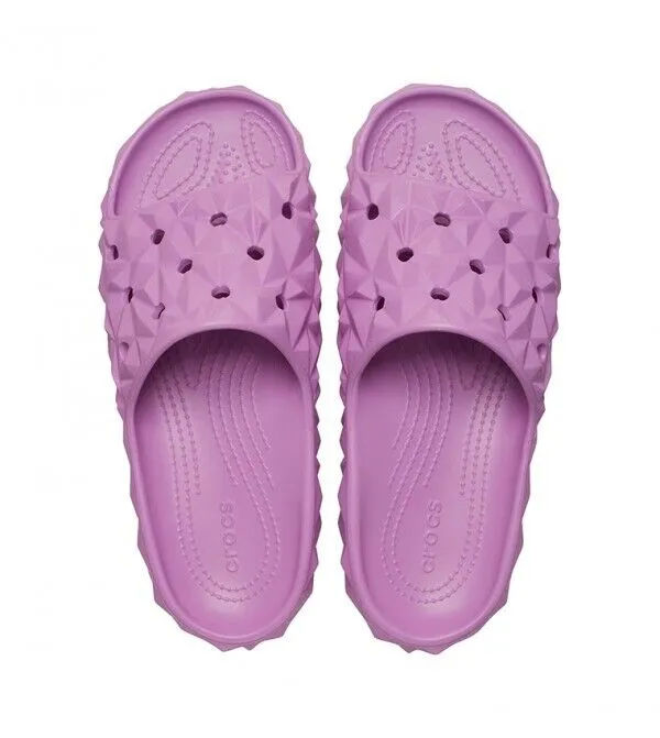 Crocs Classic Geometric II 209608-6WQ Slide Sandals Women's US 10 Purple POW102