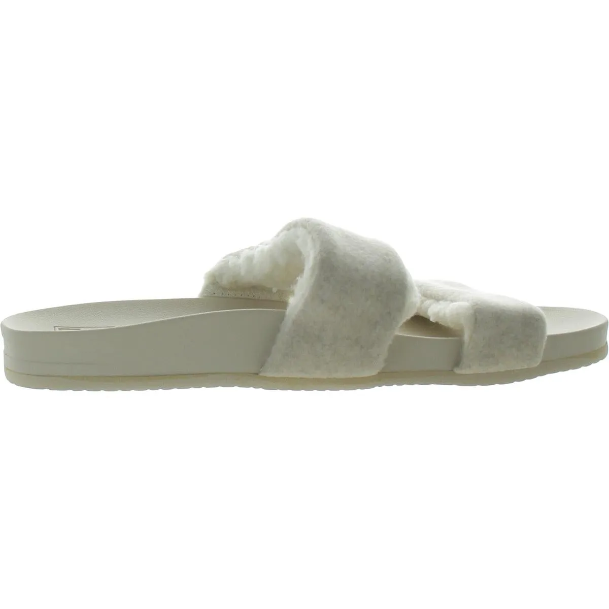 Cushion Vista Snuggles Womens Faux Fur Slide Sandals