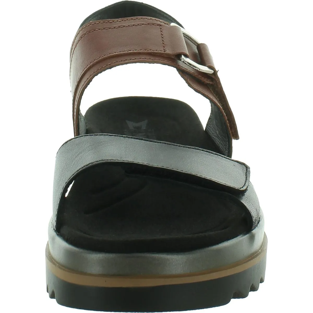 Dakota Womens Leather Flatform Sport Sandals