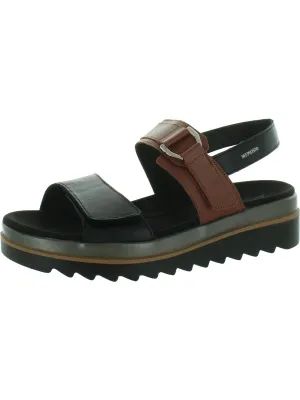 Dakota Womens Leather Flatform Sport Sandals