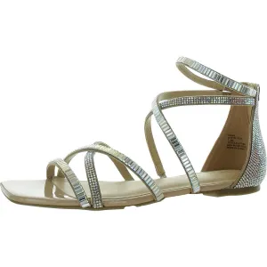 Dana Womens Embellished Square Toe Strappy Sandals