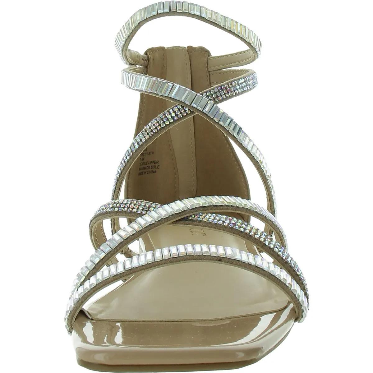 Dana Womens Embellished Square Toe Strappy Sandals