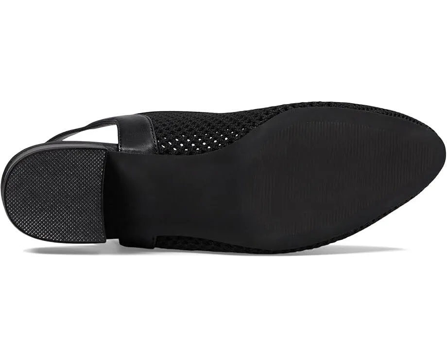 David Tate Glenna Pump Women's 9 Black Pointed Toe Slingback Block Heel KHD227