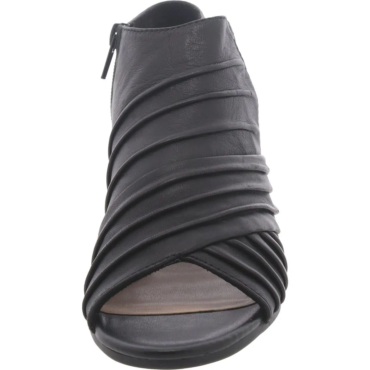 DAYANA Womens Faux Leather Round toe Block Heel