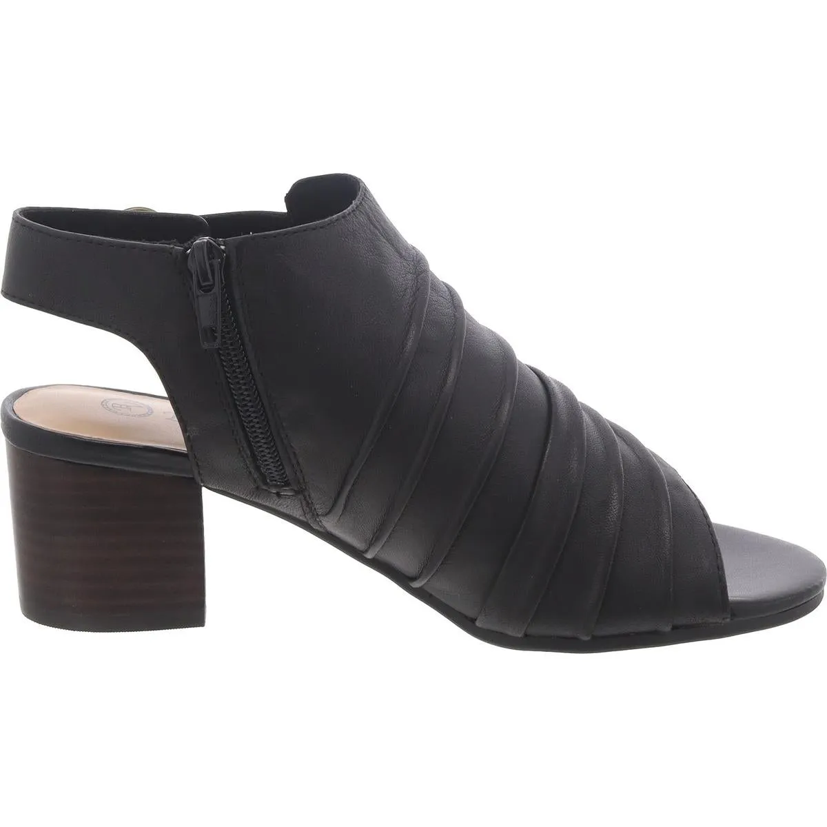 DAYANA Womens Faux Leather Round toe Block Heel
