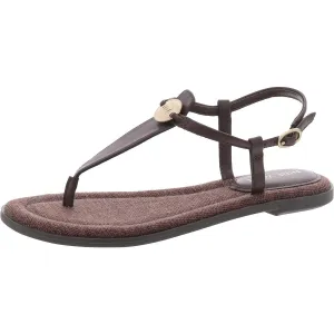 Dayna 3 Womens Embellished Faux Leather Slingback Sandals