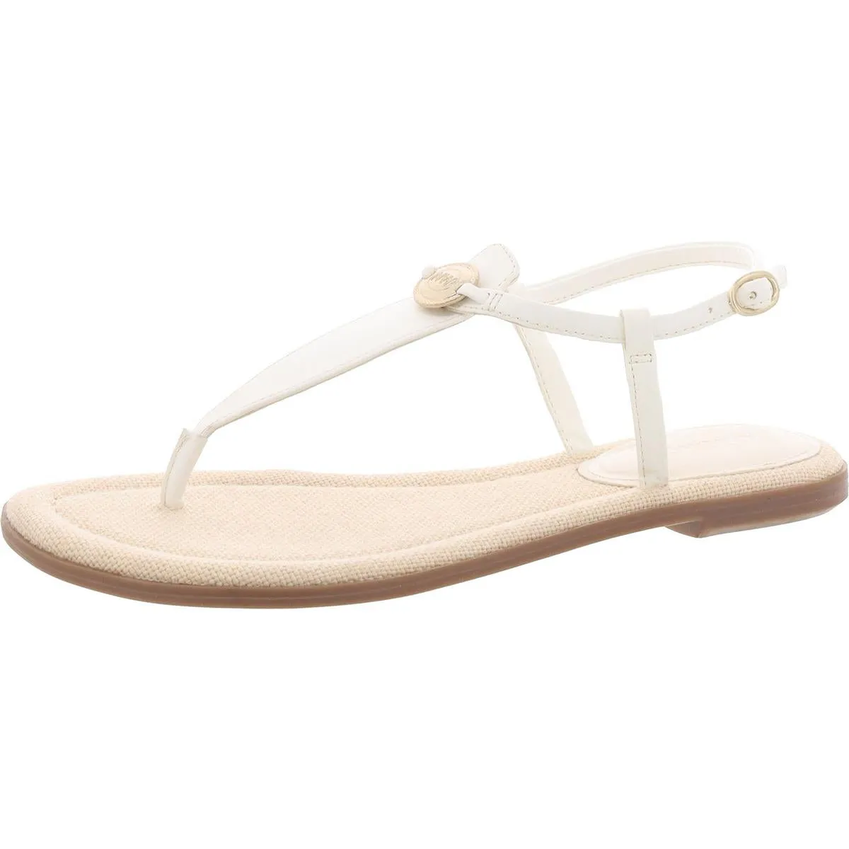Dayna 3 Womens Embellished Faux Leather Slingback Sandals