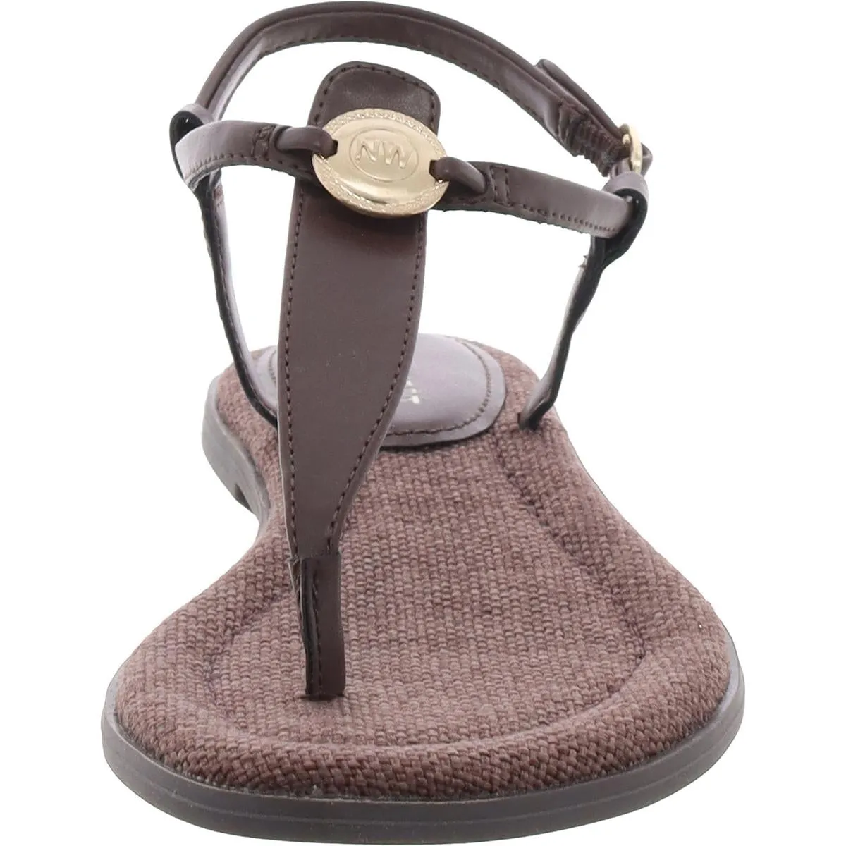 Dayna 3 Womens Embellished Faux Leather Slingback Sandals