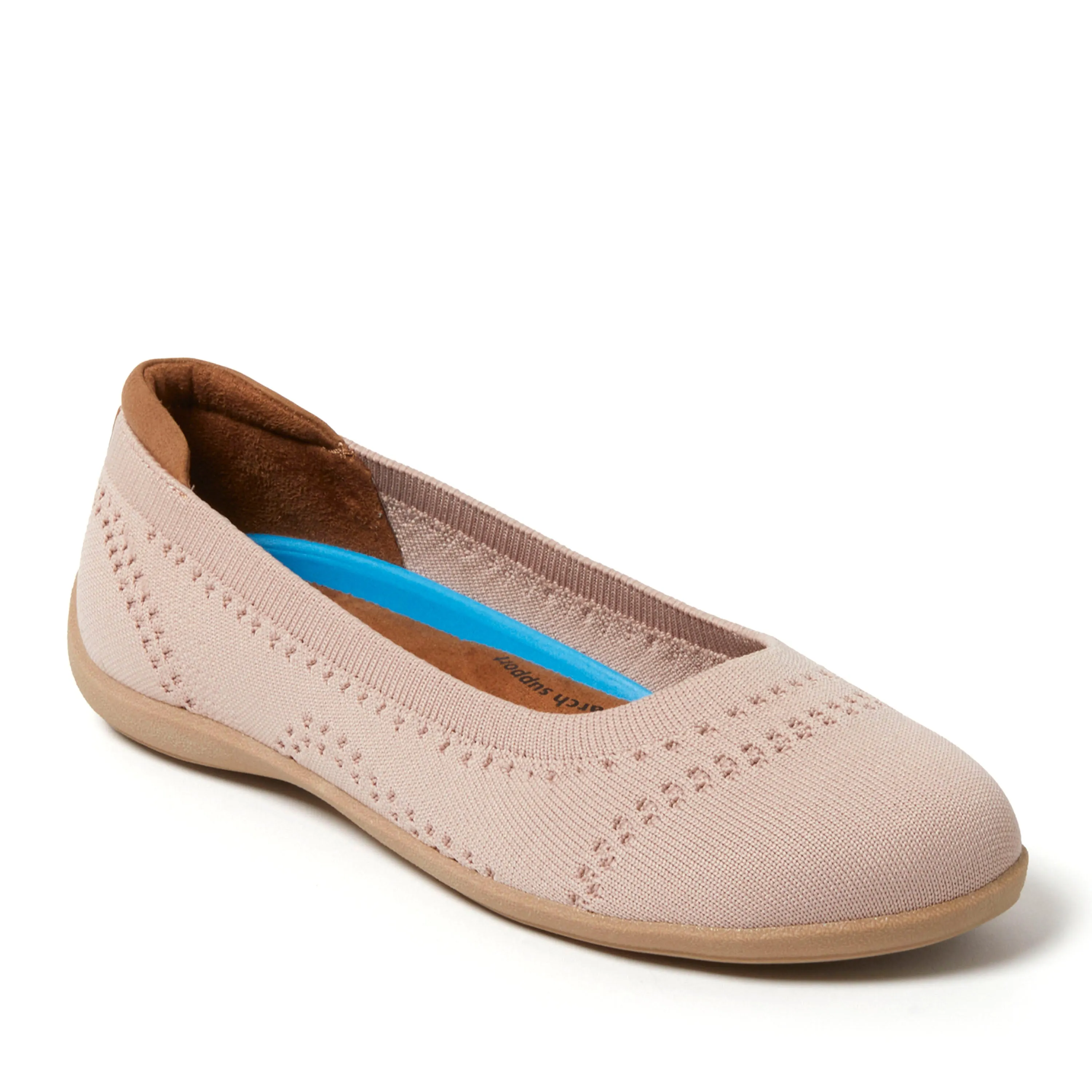 Dearfoams Women's Misty Ballet Flat Indoor/Outdoor Slip Ons