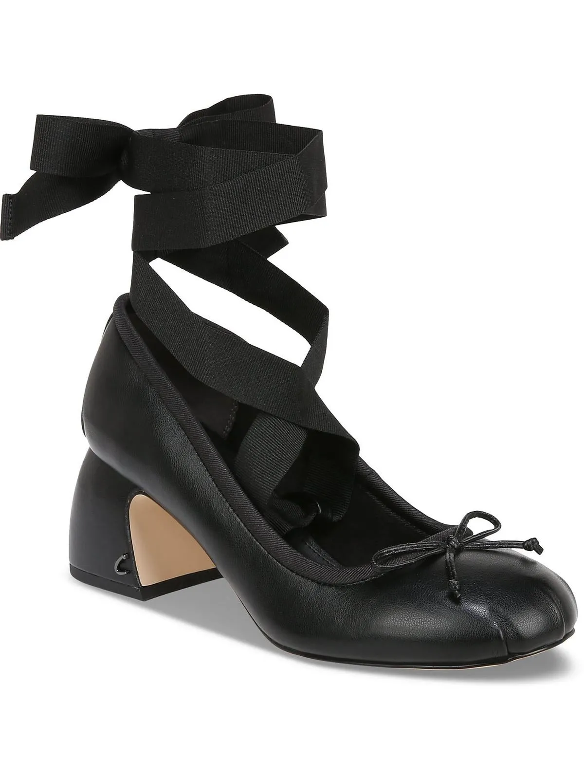Della Womens Satin Bow Mary Jane Heels