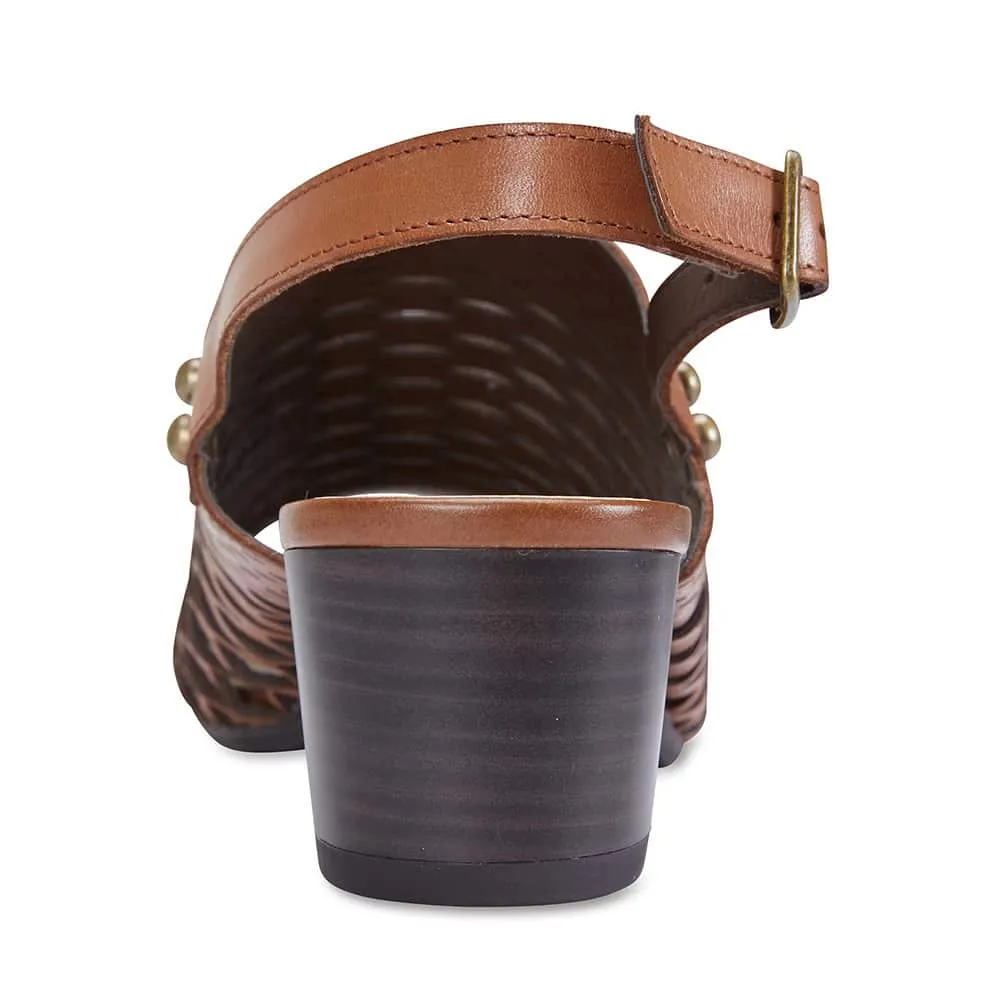 Denise Heel in Cognac Leather