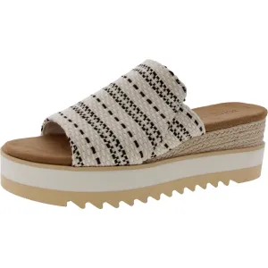 Diana Womens Woven Peep-Toe Platform Sandals