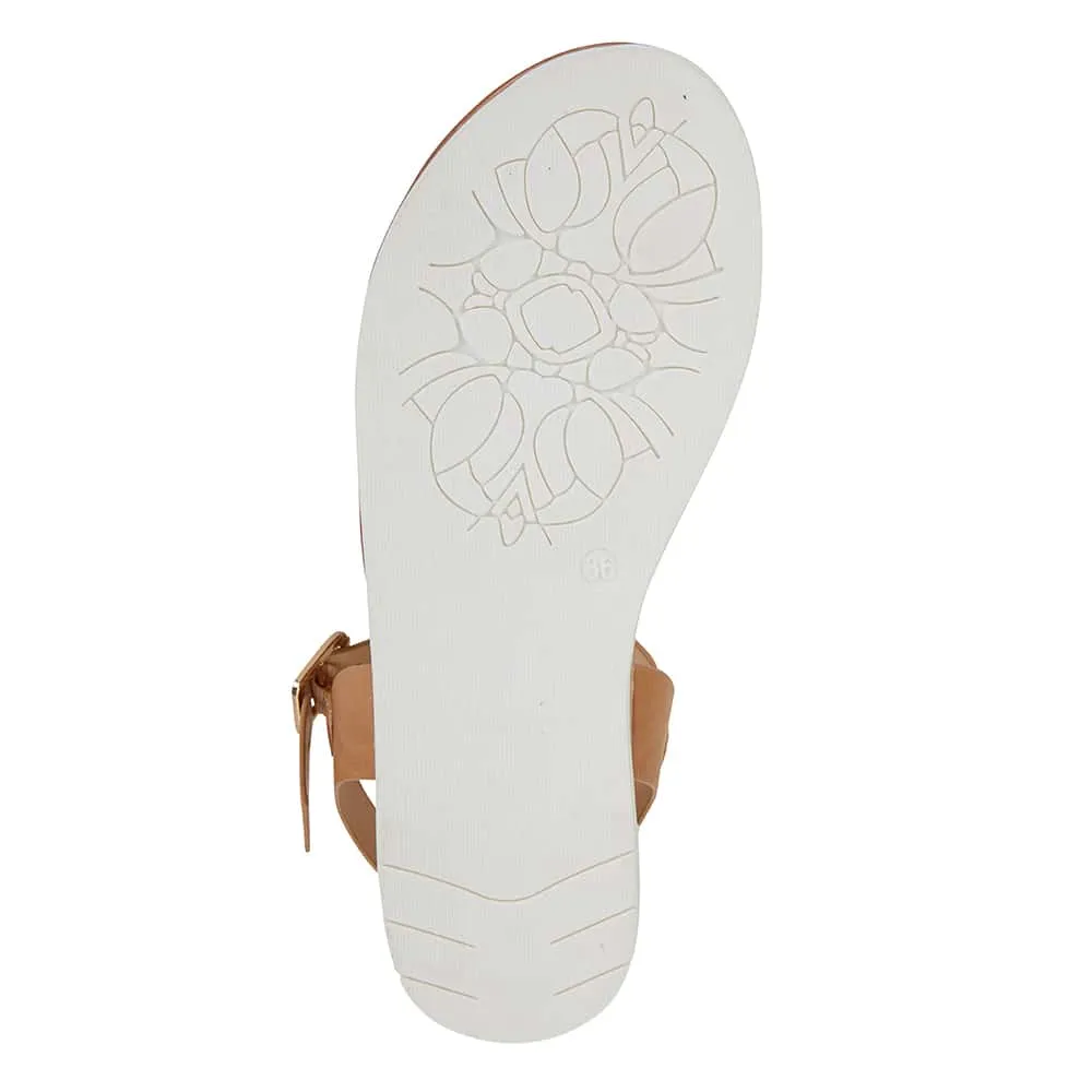 Diane Sandal in Camel Smooth