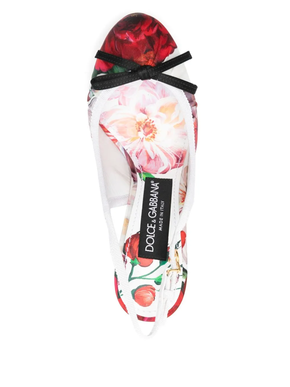 Dolce & Gabbana Women's Floral Printed Satin Slingbacks