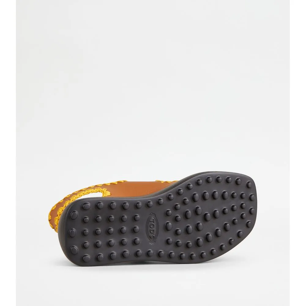 Double Strap Sandals in Leather