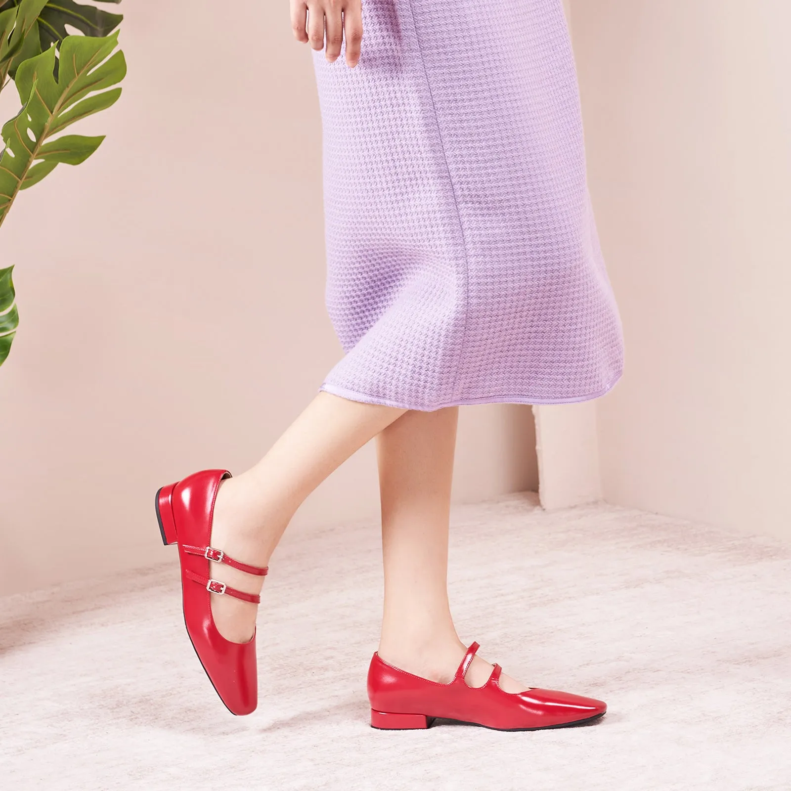 Double-Straps Block Heel Mary Jane (Alyssa A