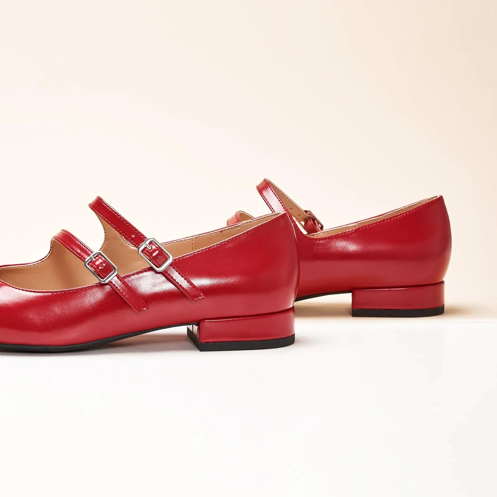 Double-Straps Block Heel Mary Jane (Alyssa A