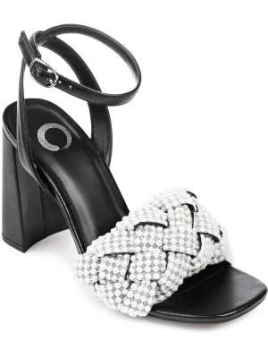 DUA Womens Faux Leather Block Heel