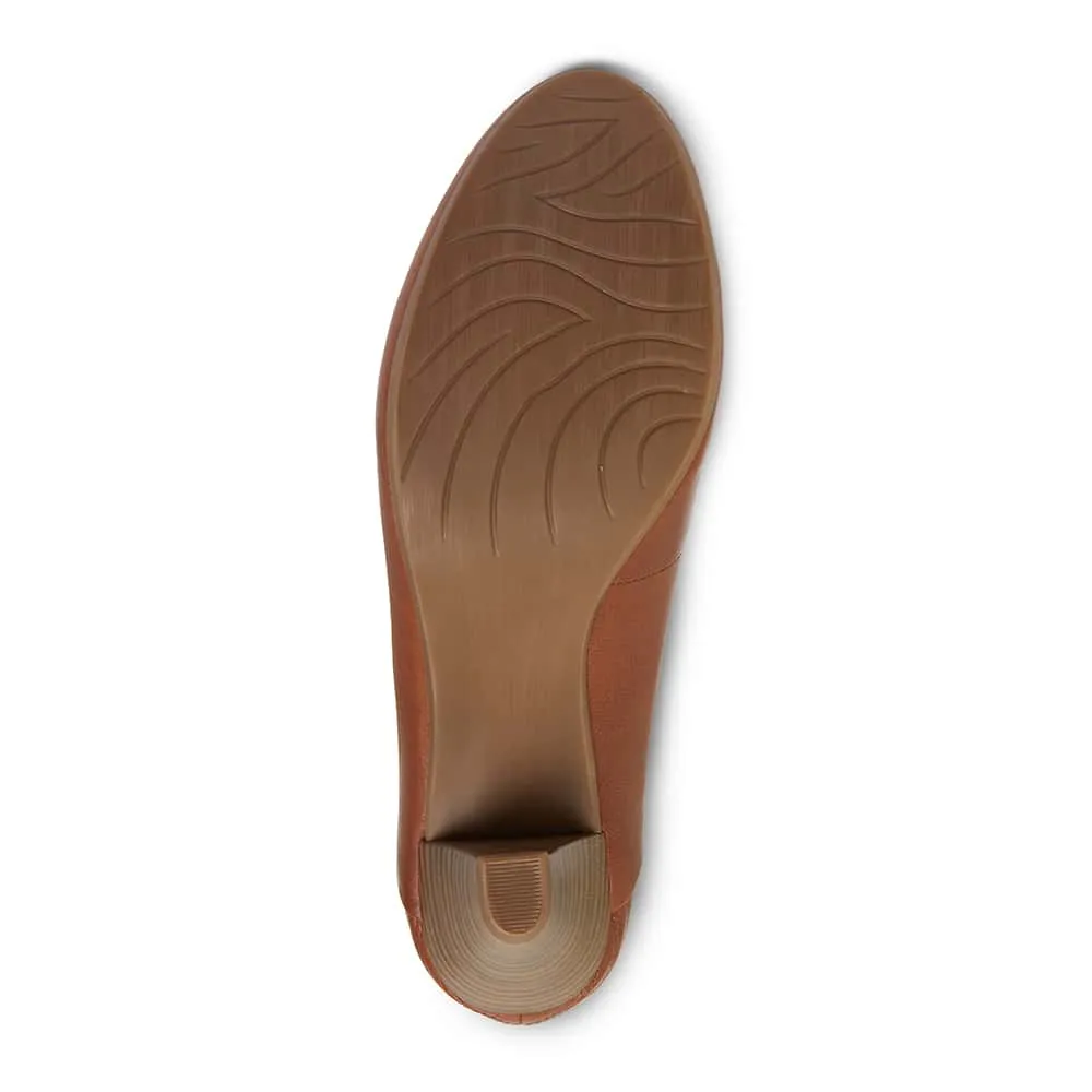 Edina Heel in Cognac Leather