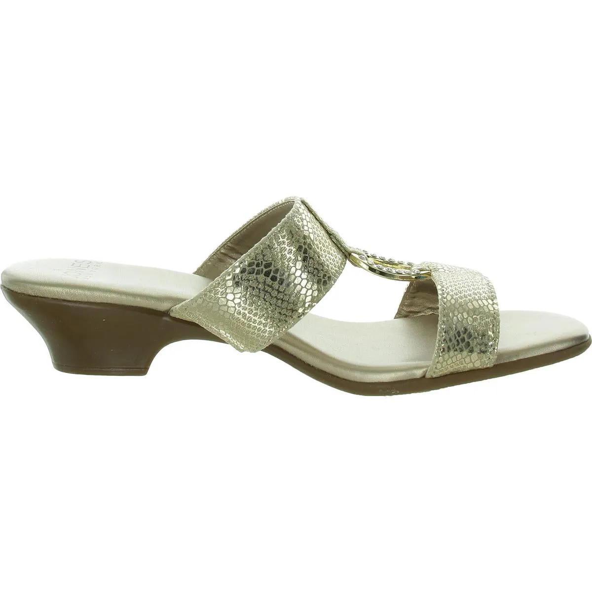 Elanna Womens Rhinestone Satin D'Orsay Heels