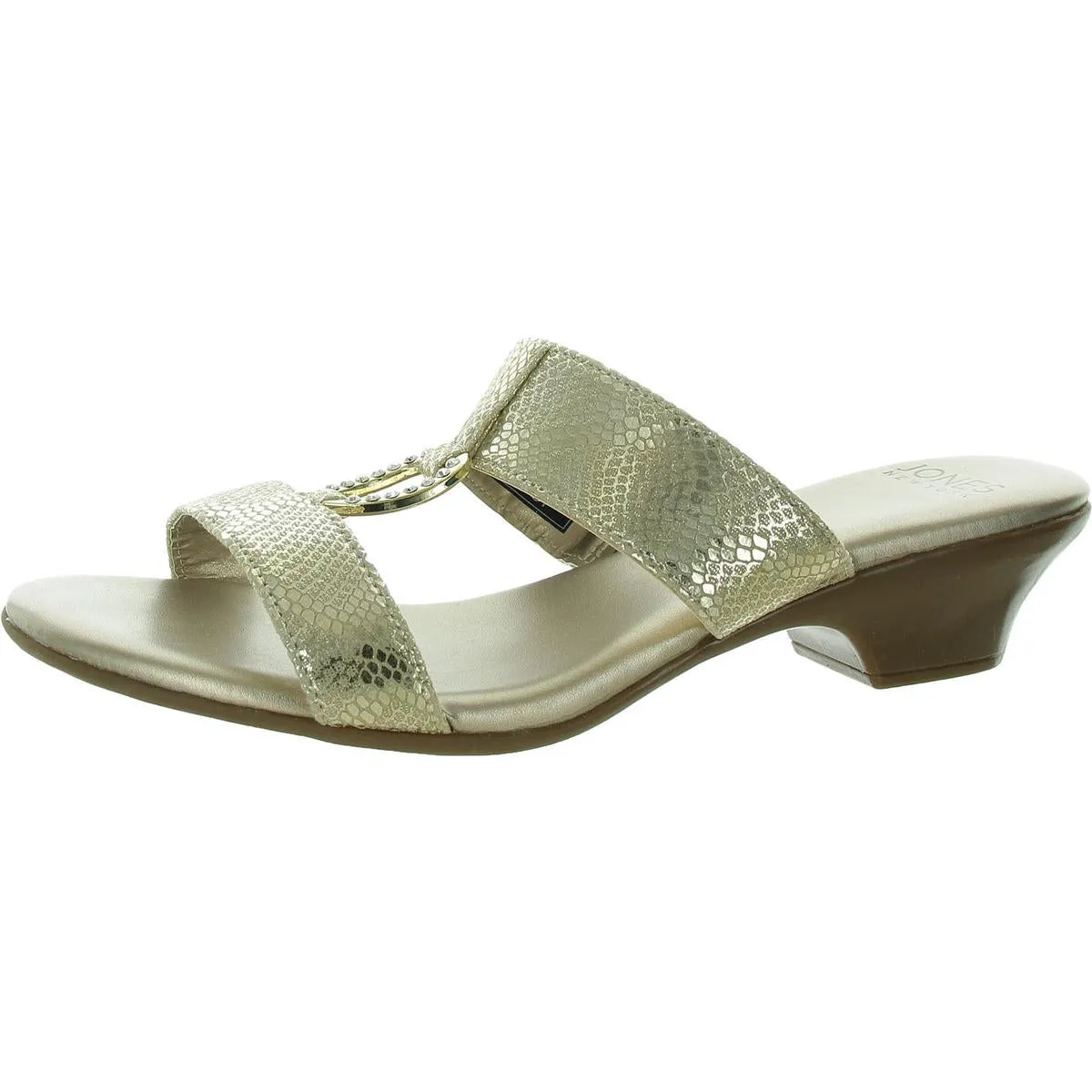 Elanna Womens Rhinestone Satin D'Orsay Heels