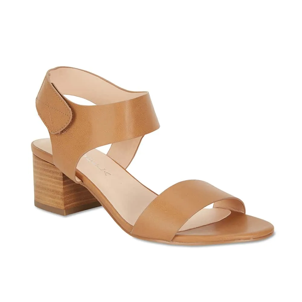 Elesha Heel in Tan Smooth