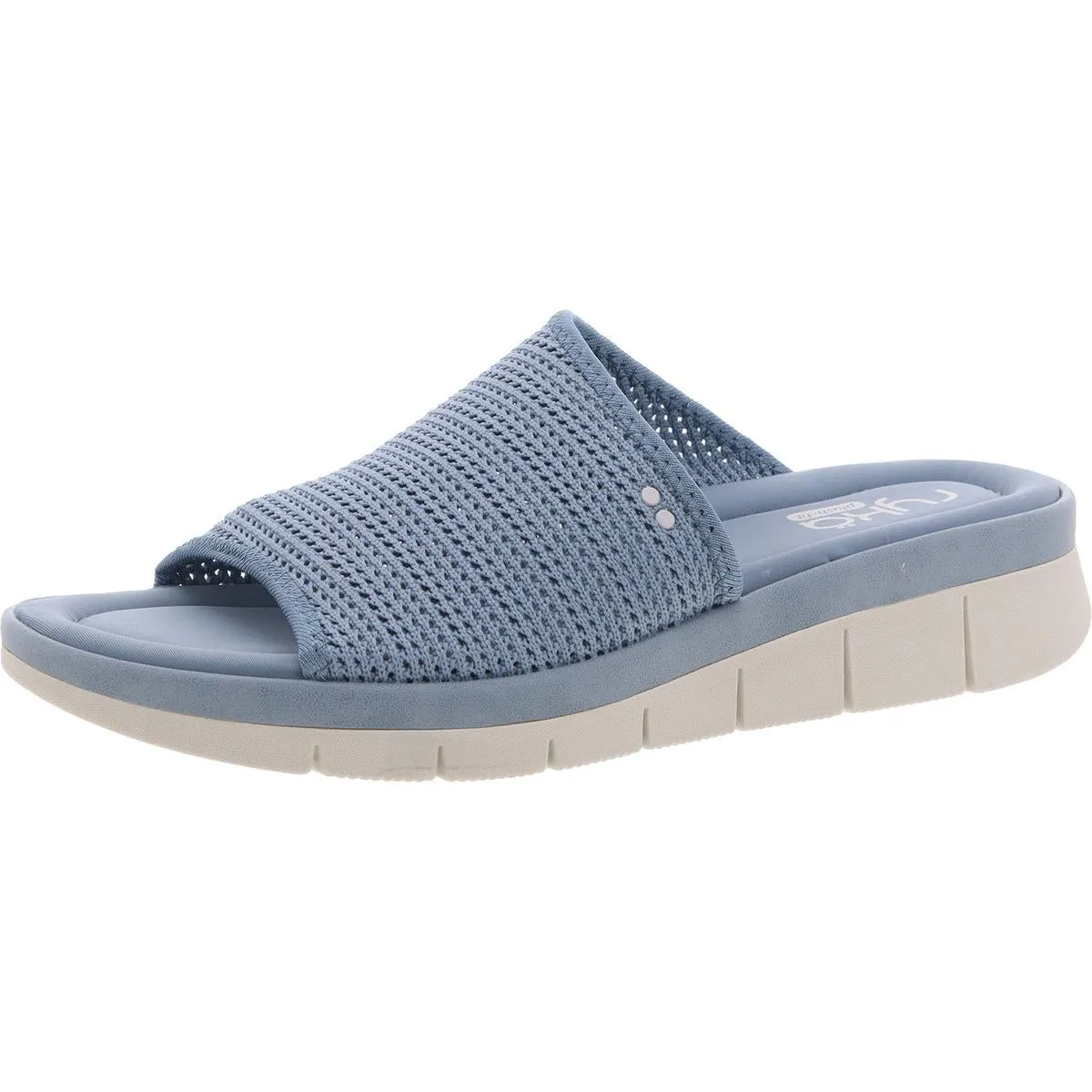 Ellie Womens Padded Insole Perforated Slide Sandals