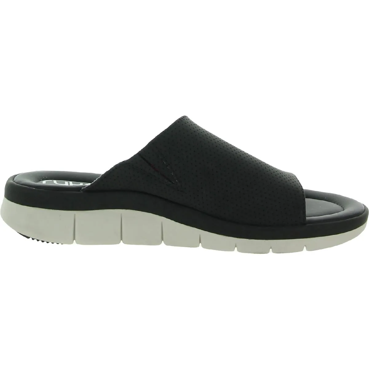 Ellie Womens Padded Insole Perforated Slide Sandals