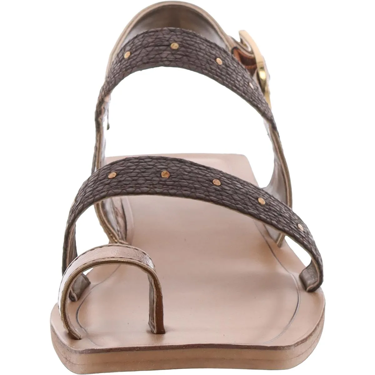 Ellis 2 Womens Faux Leather Woven Slingback Sandals