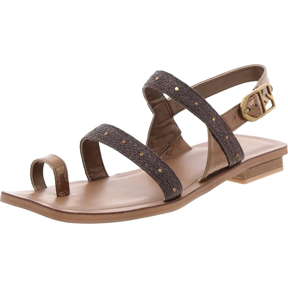 Ellis 2 Womens Faux Leather Woven Slingback Sandals