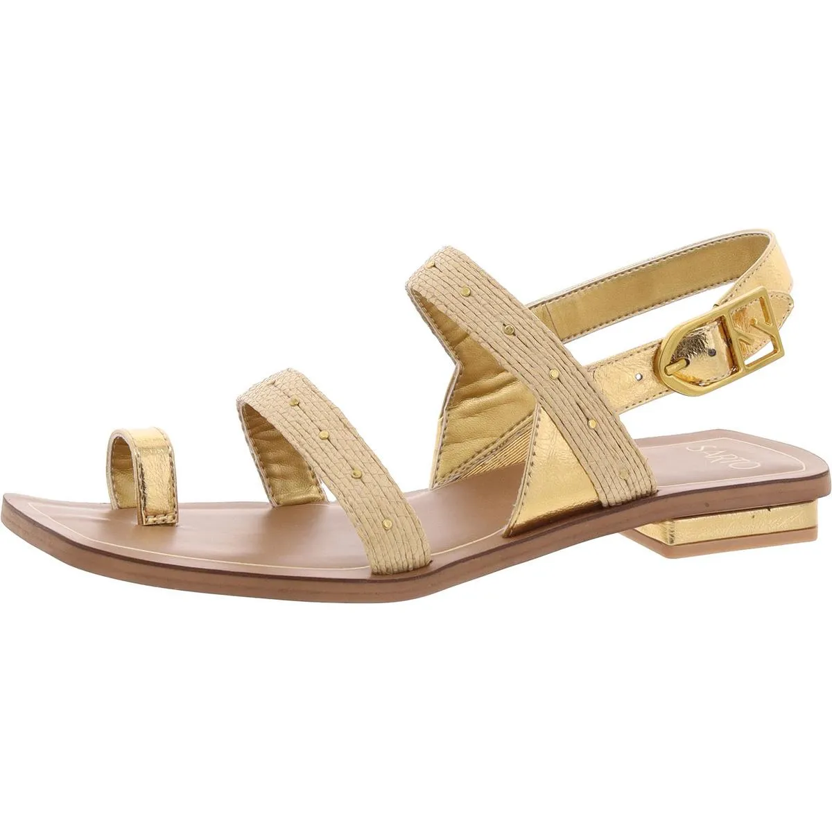 Ellis 2 Womens Faux Leather Woven Slingback Sandals