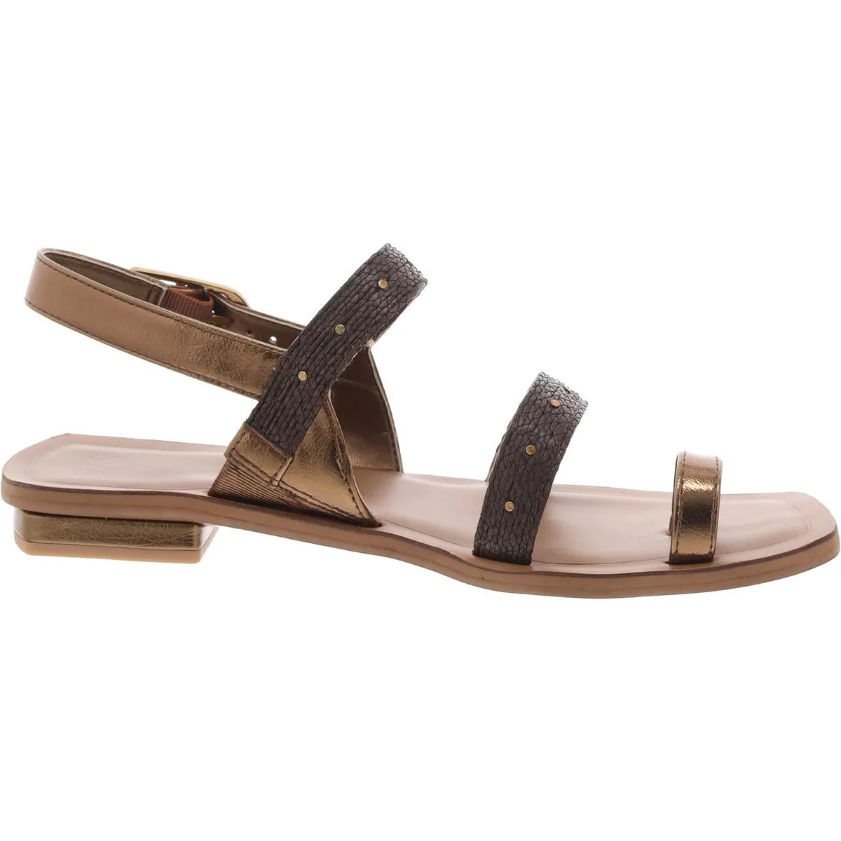 Ellis 2 Womens Faux Leather Woven Slingback Sandals