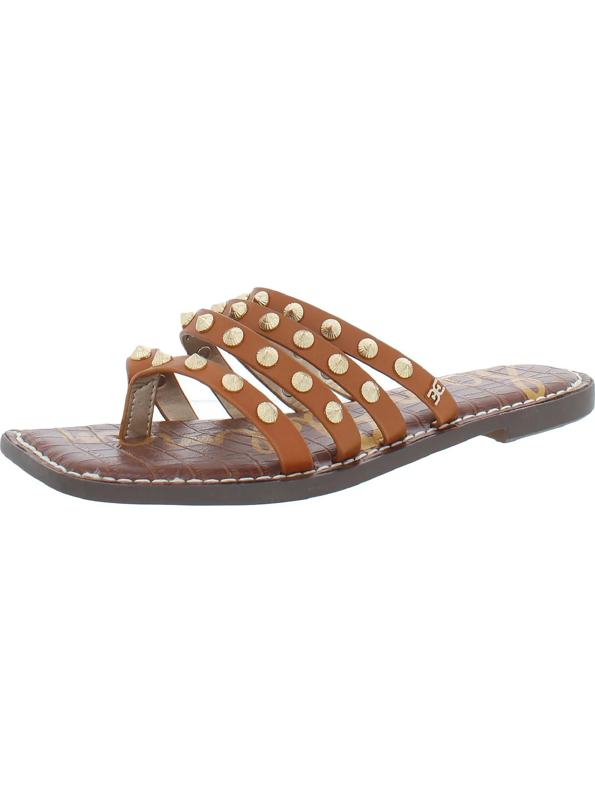 Eloise Womens Leather Studded Thong Sandals