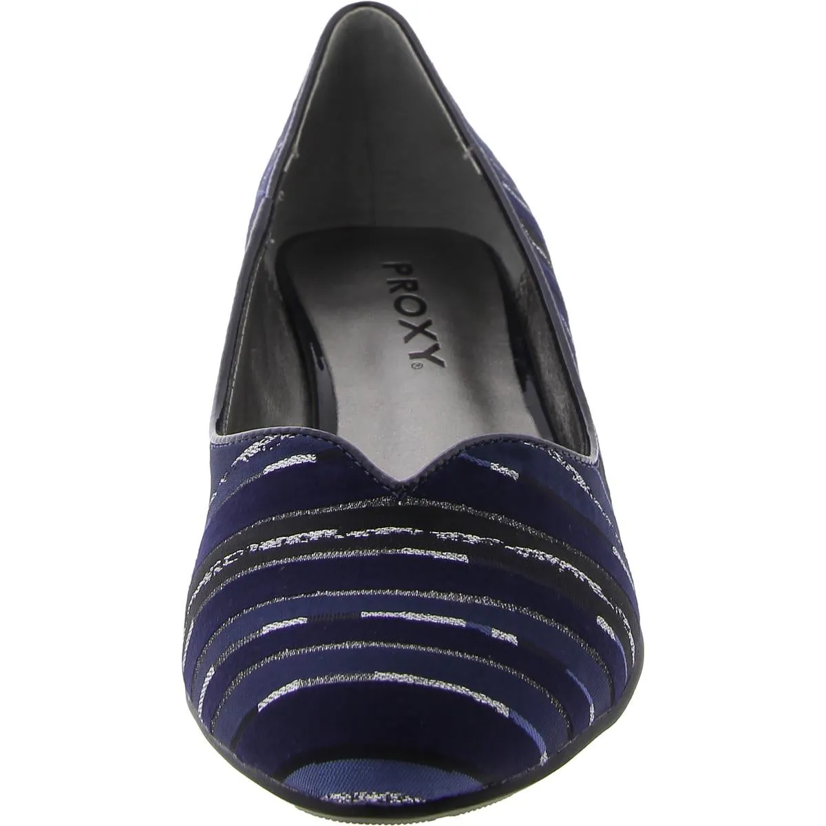 Emastine Womens Patent Slip On Wedge Heels