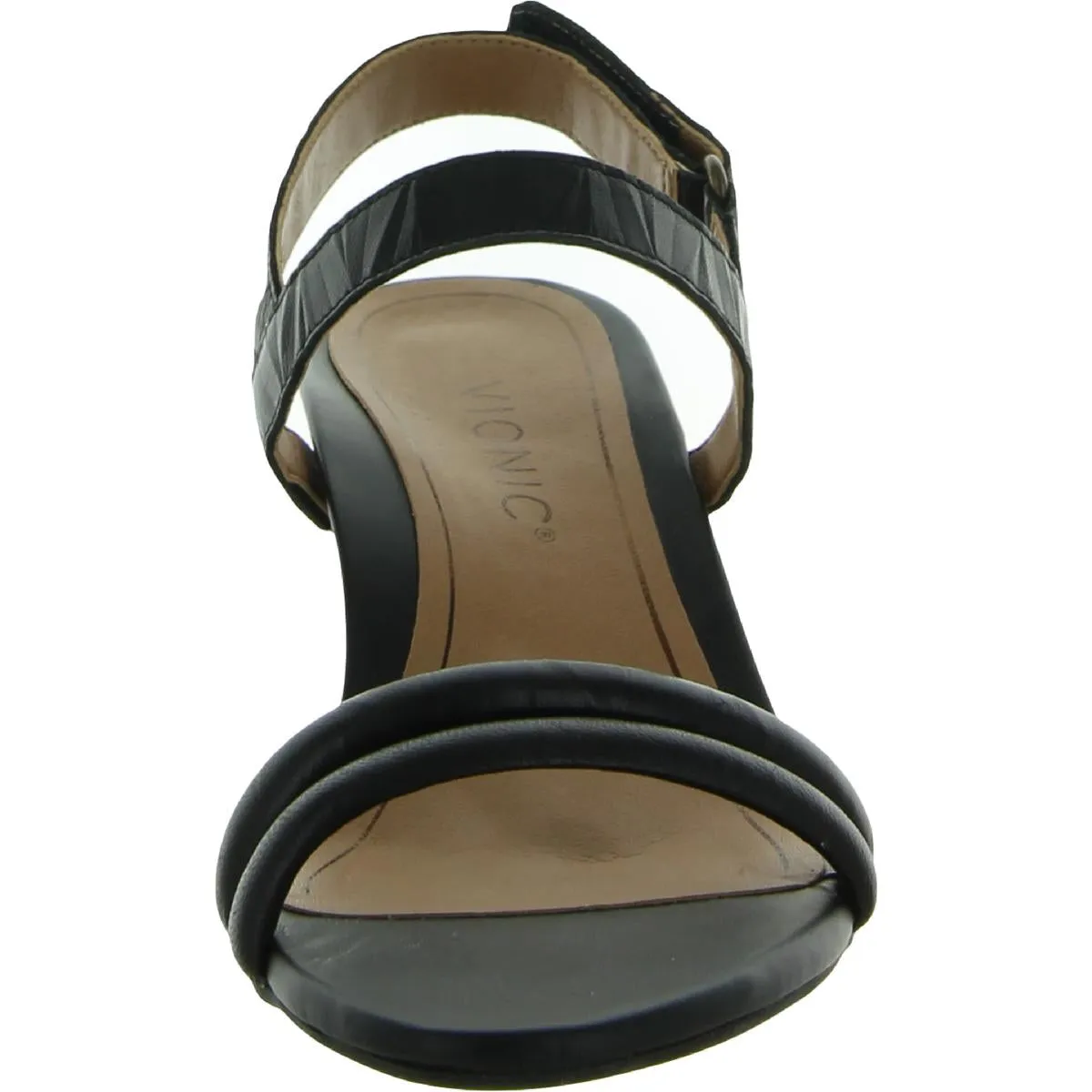 Emmy Womens Leather Ankle Strap Wedge Sandals