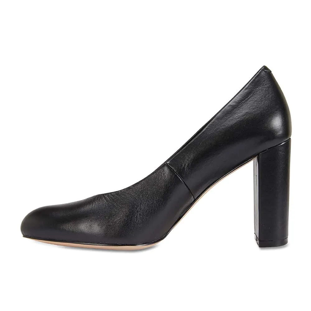 Epic Heel in Black Leather