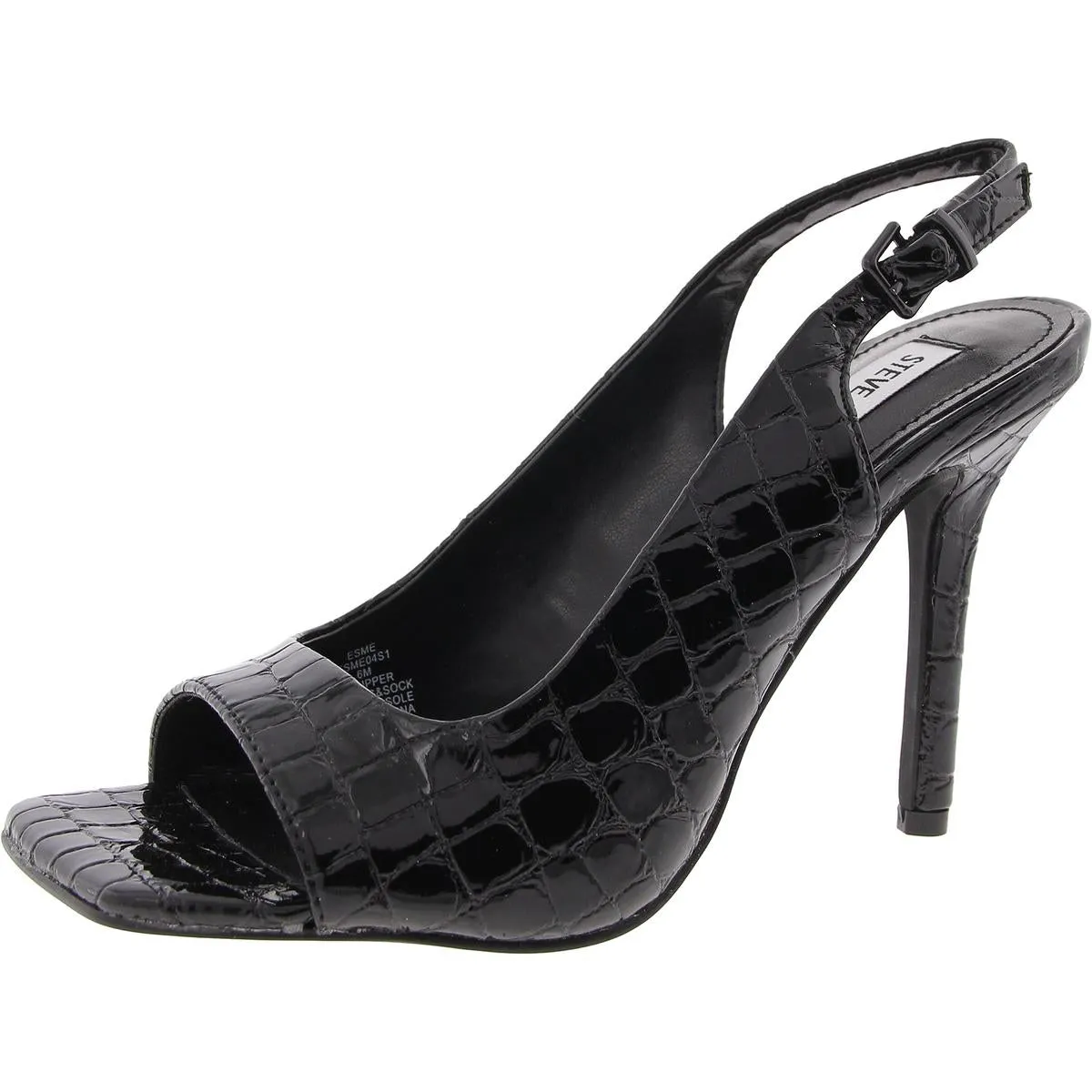 Esme Womens Textured Patent Heels