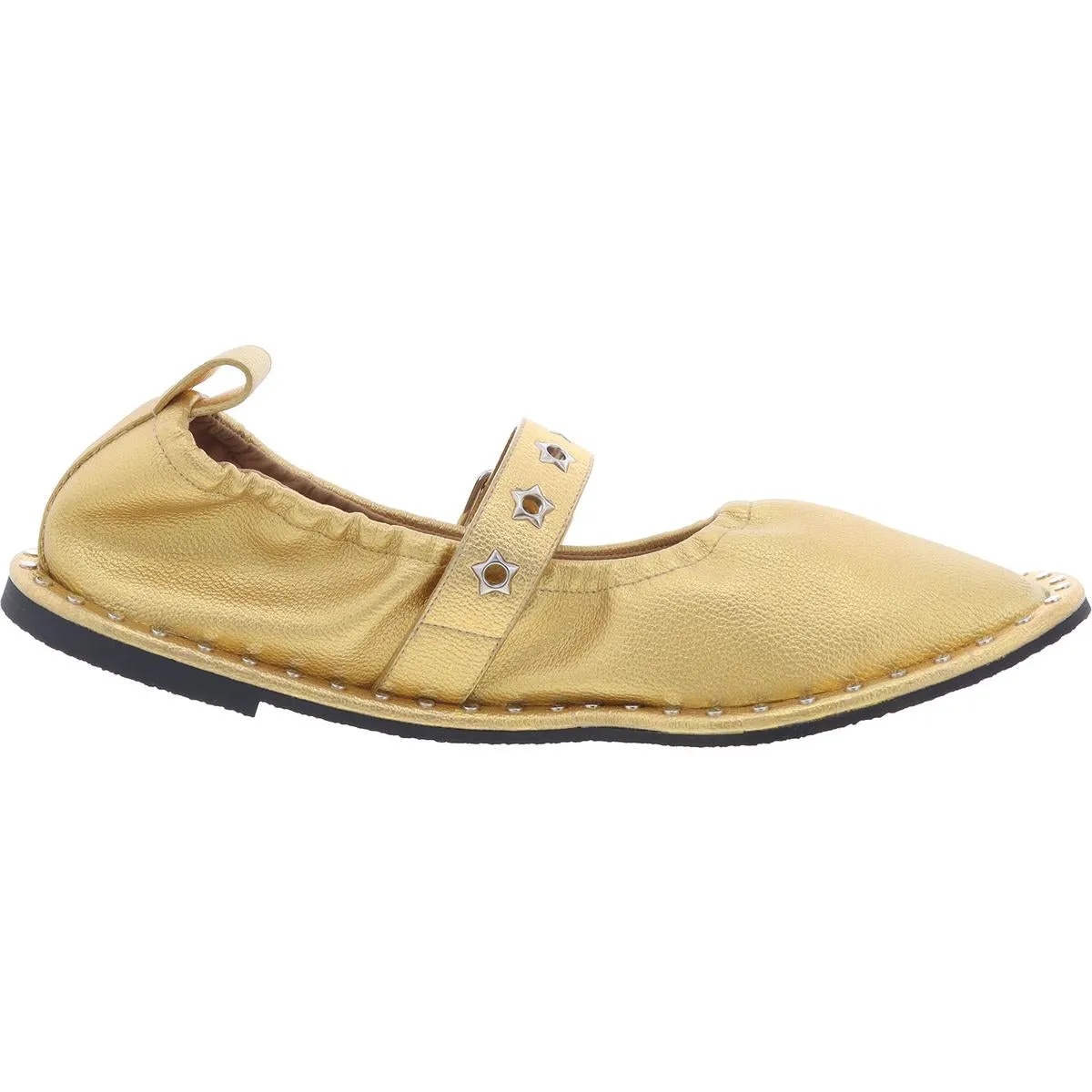 Falabella  Womens Faux Leather Round Toe Ballet Flats