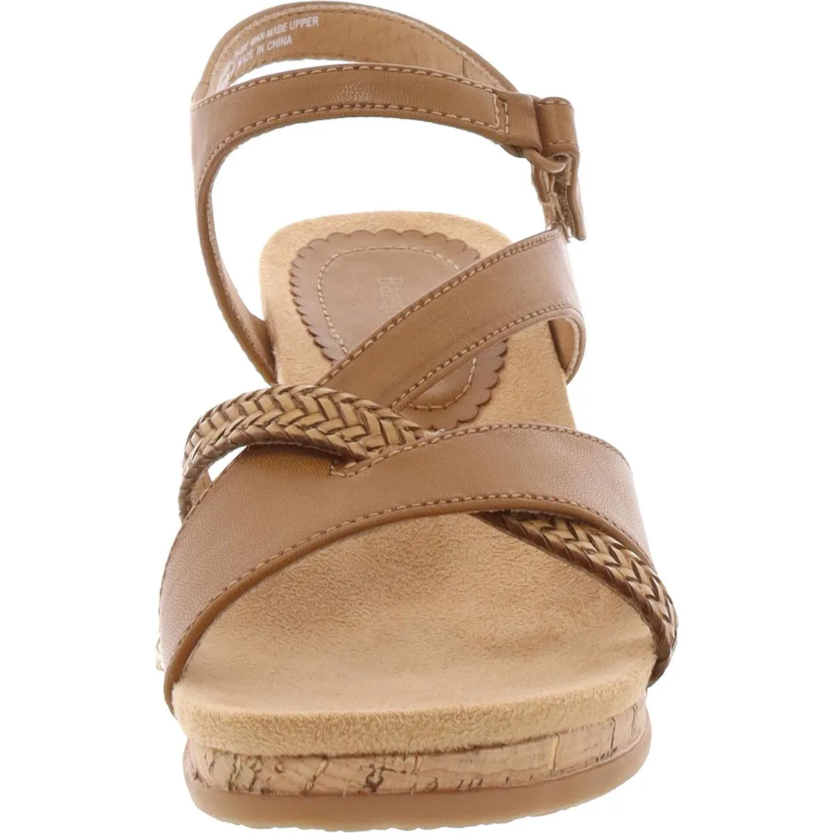 Farah Womens Faux Leather Braided Wedge Sandals