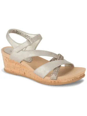 Farah Womens Faux Leather Braided Wedge Sandals
