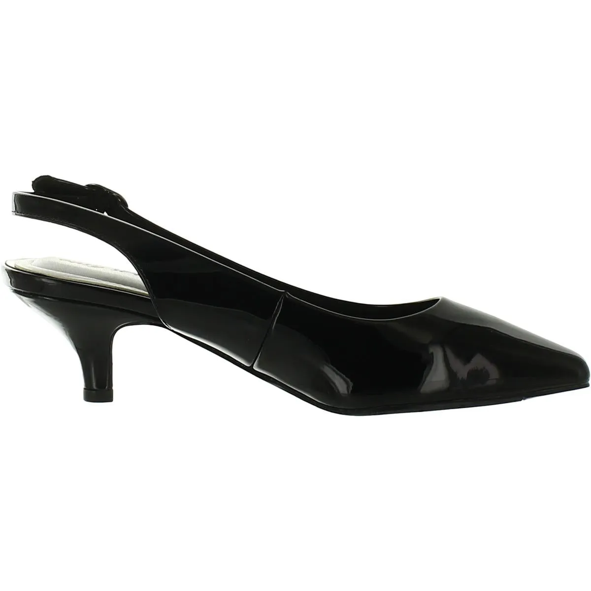 Faye Womens Buckle Pointed toe Kitten Heels