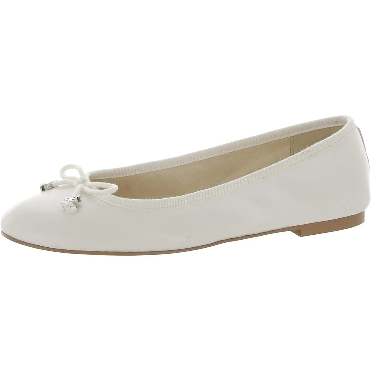 Felicia Luxe Womens Leather Bow Ballet Flats