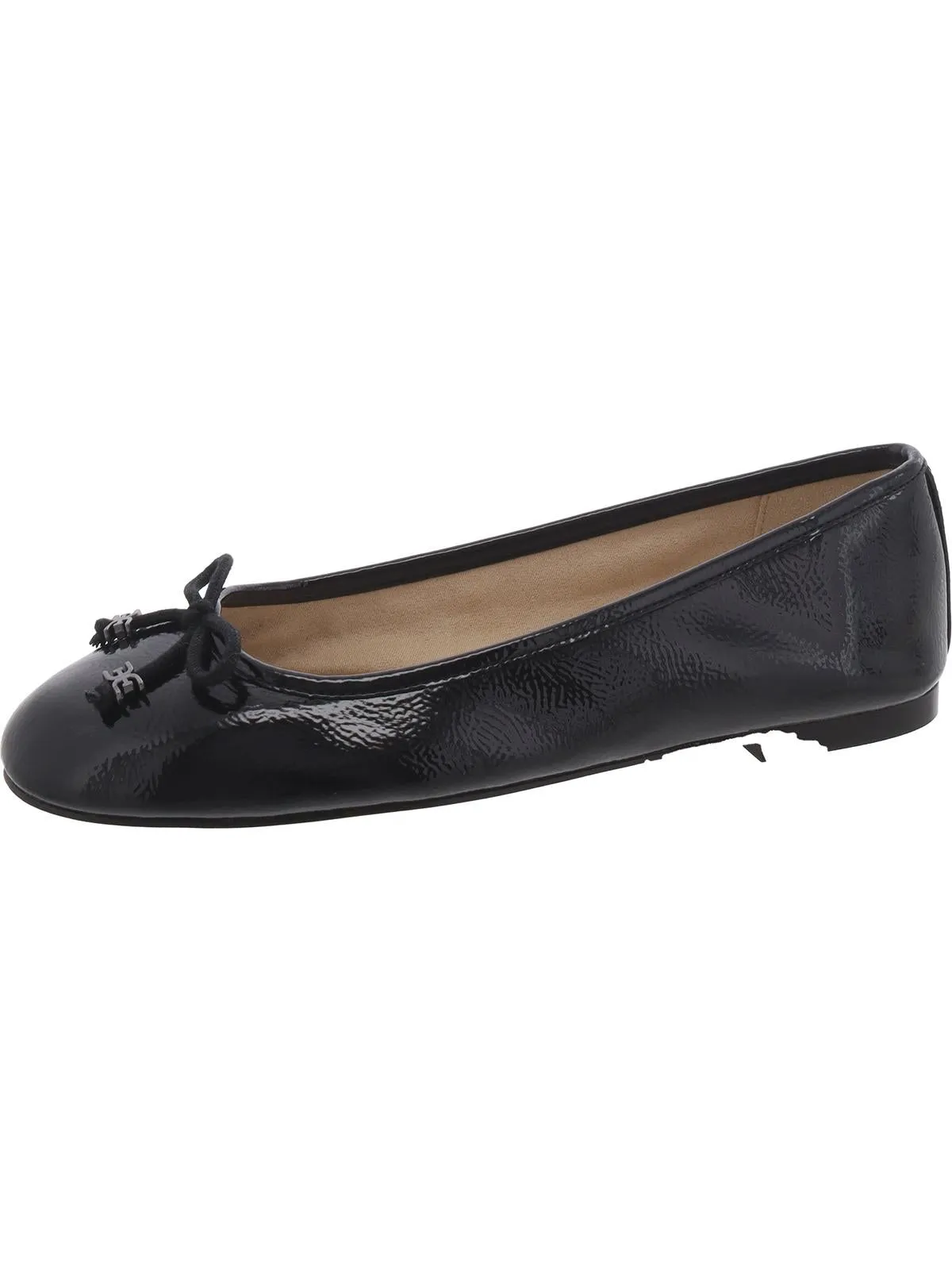 Felicia Luxe Womens Leather Bow Ballet Flats