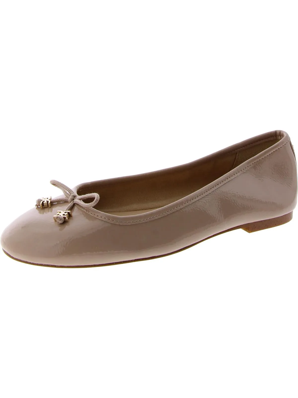 Felicia Luxe Womens Leather Bow Ballet Flats