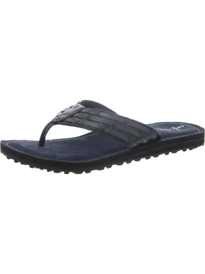 Fenner Shore Womens Faux Leather Thong Flip-Flops