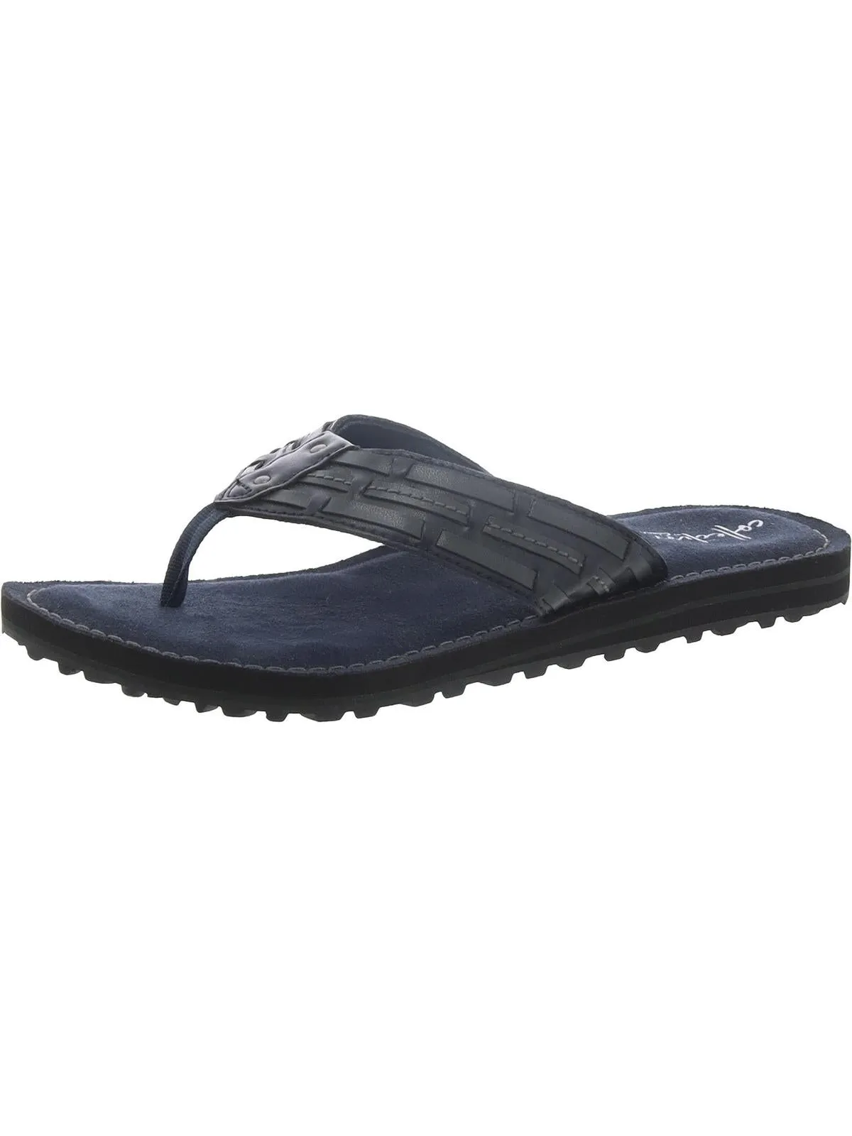 Fenner Shore Womens Faux Leather Thong Flip-Flops