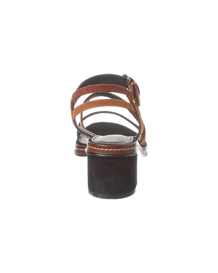 Ferragamo Gancini Suede Sandal
