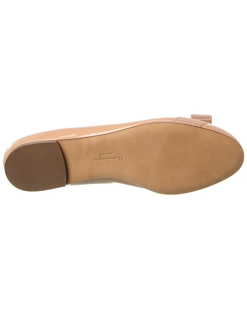 Ferragamo Leather Ballerina Flat